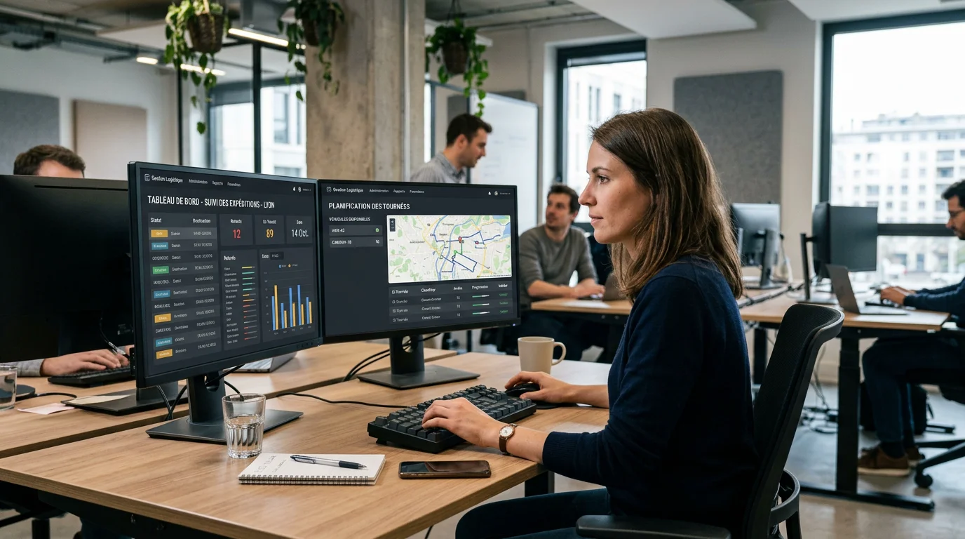 Développeur européen concevant une application SaaS verticale de niche