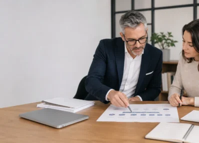 Dirigeants de PME préparant une feuille de route numérique
