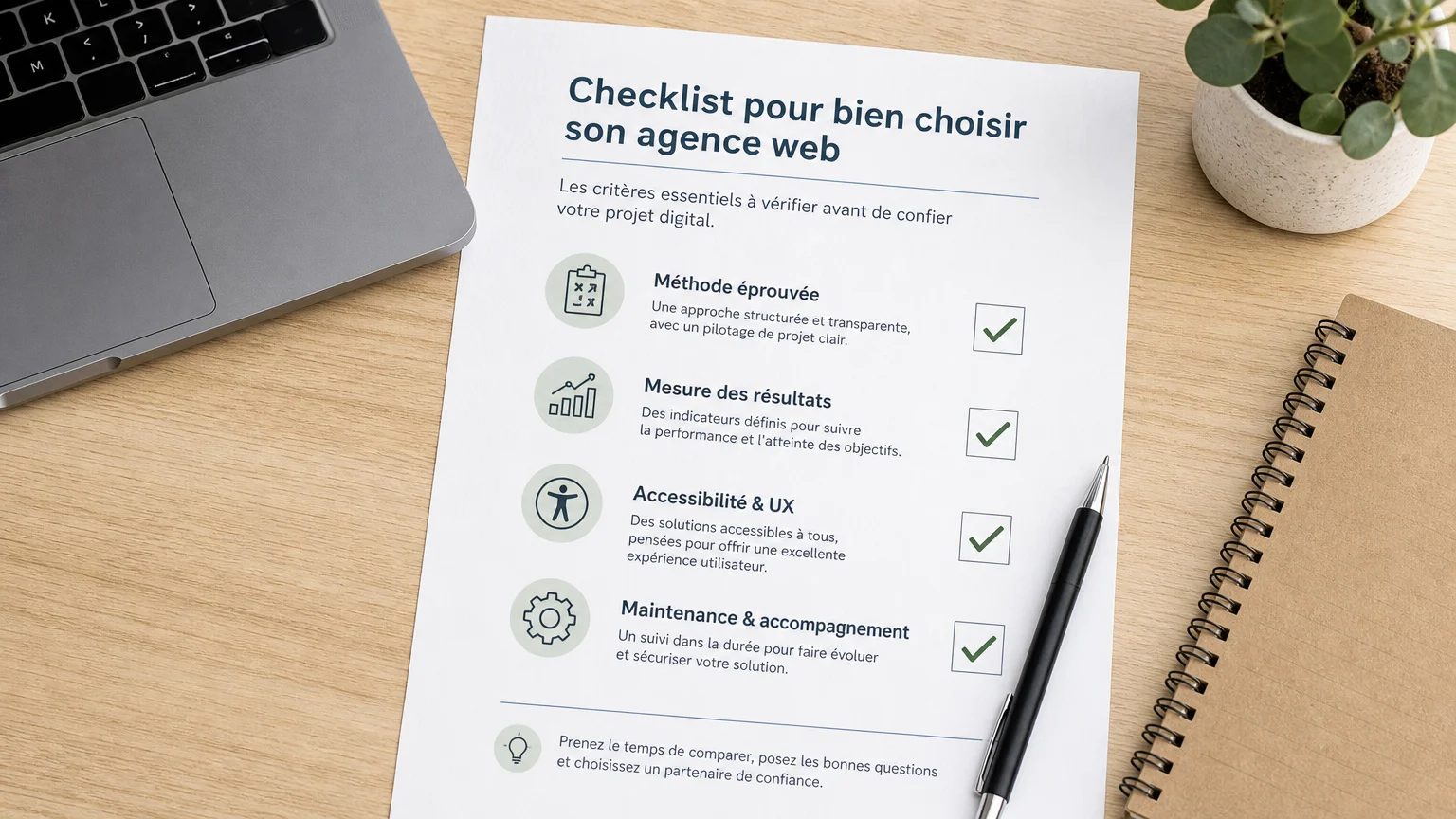 Checklist française pour sélectionner une agence web éco-responsable
