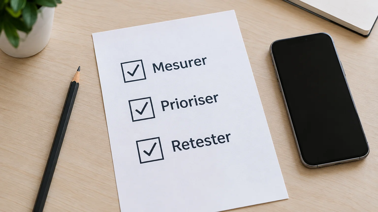Liste de contrôle pour mesurer, prioriser et retester les performances d’un site